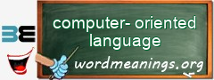 WordMeaning blackboard for computer-oriented language